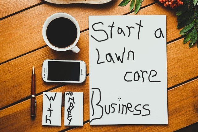 start a lawn care business with no money 